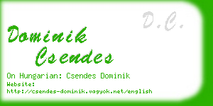 dominik csendes business card